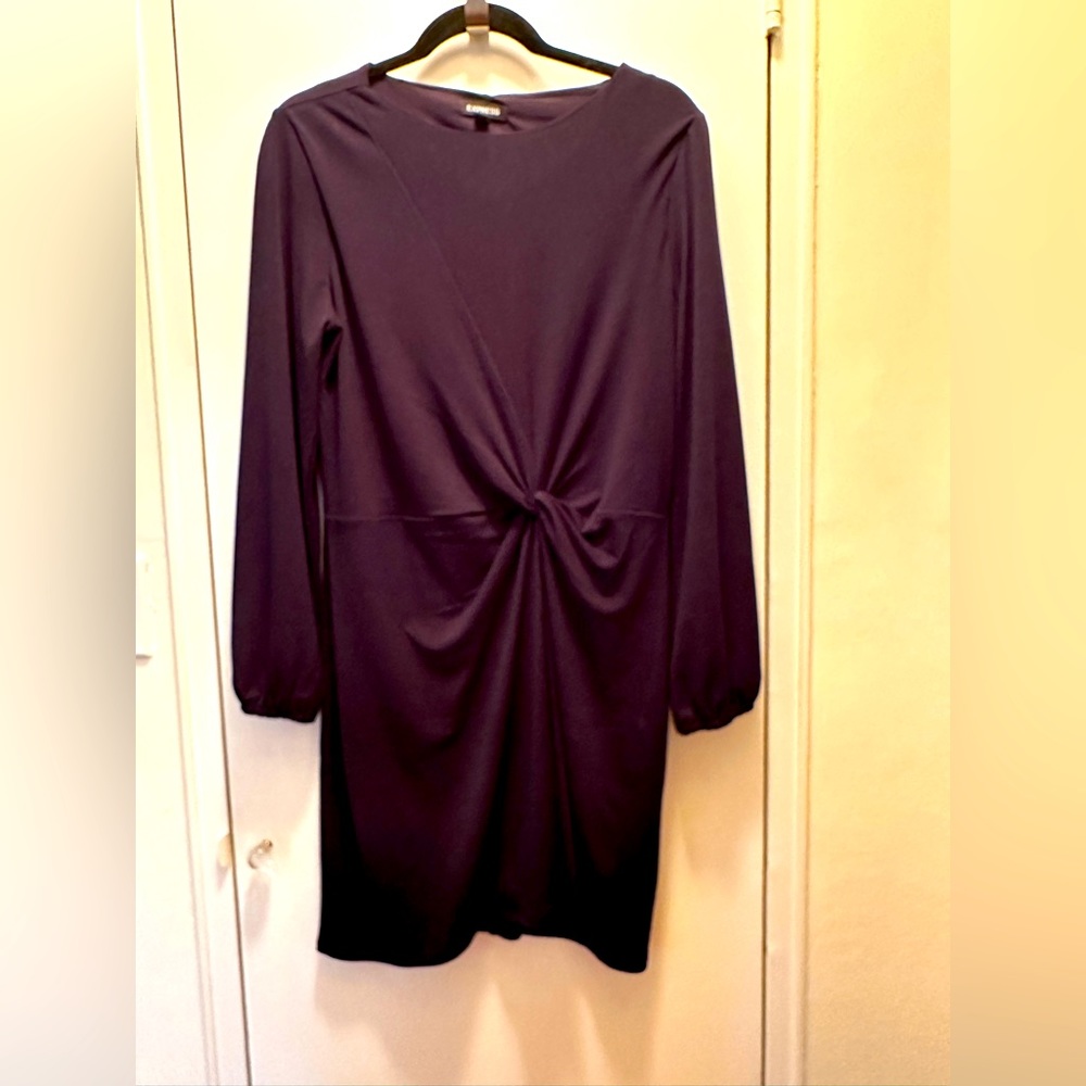 Express Navy Blue Twist Dress